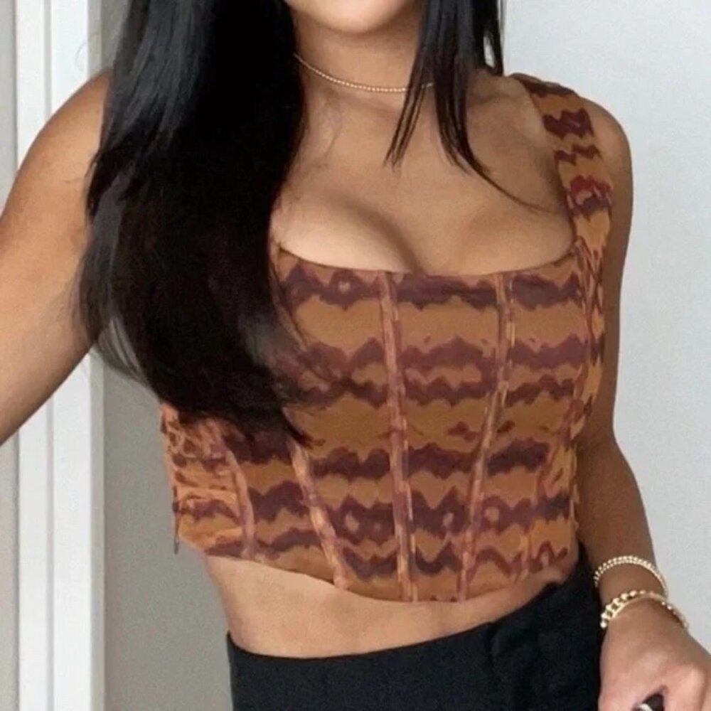 NWOT Zara Tulle Bustier Corset Top - SZ L